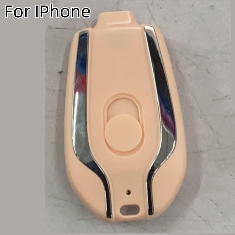 Mini Keychain Power Bank 1500mAh – Type-C Fast Charger Emergency Backup Battery Pod™