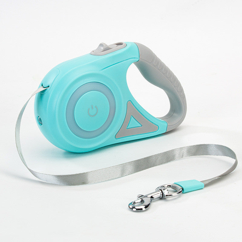 SmartLeash™ Retractable Dog Leash & Collar Set – Auto Lock & Night Light!