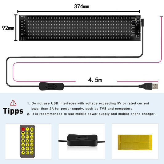 RGB MagicFlex™ LED Car Sign – Dynamic, Flexible Ad Display Screen!