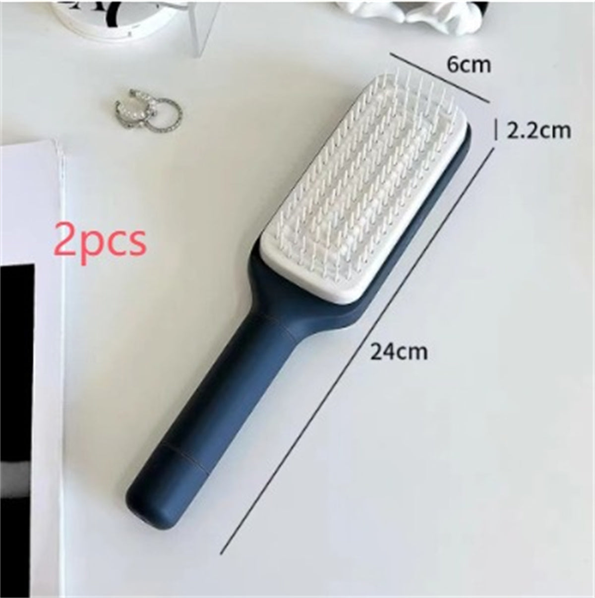 ✨ 4-in-1 MagicBrush™ – Self-Cleaning, Anti-Static, Scalp Massaging Comb!