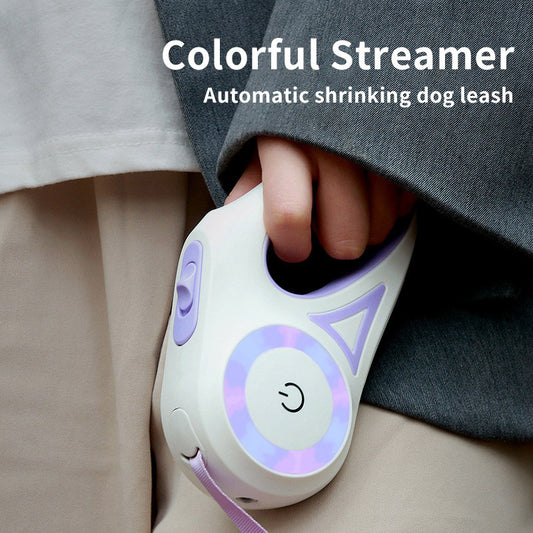 SmartLeash™ Retractable Dog Leash & Collar Set – Auto Lock & Night Light!