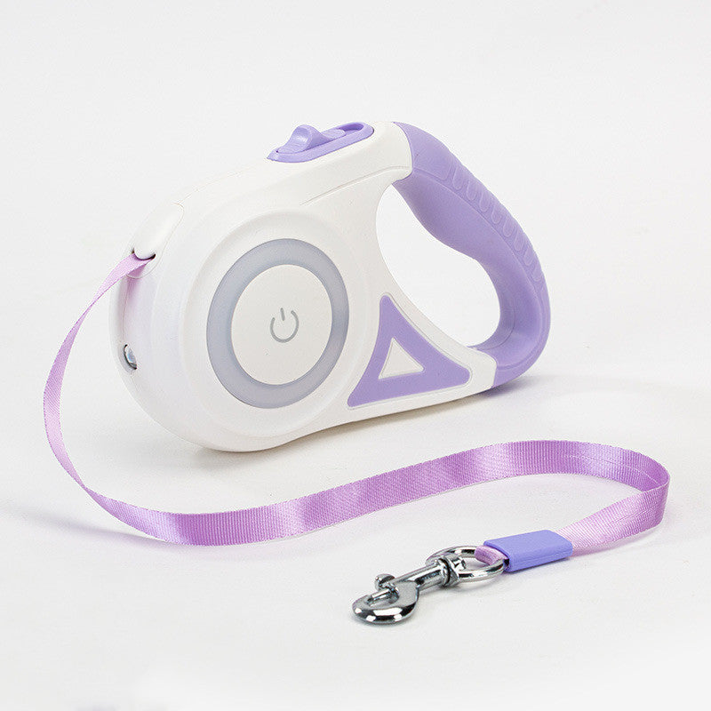 SmartLeash™ Retractable Dog Leash & Collar Set – Auto Lock & Night Light!
